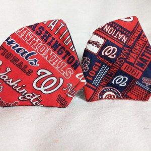 Washington Nationals Baseball Filtered Face Mask Washable and Reuseable Adult Size