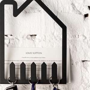 Modern metal key holder 5 hooks|Black Hanger Key Hooks|Wall mounted key holder with shelf|Wall Shelf Entryway Organizer|Entryway key holder