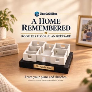 Custom 3D House Model Keepsake, Lost Home Remembrance Replica