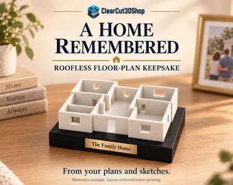 Custom 3D House Model Keepsake, Lost Home Remembrance Replica