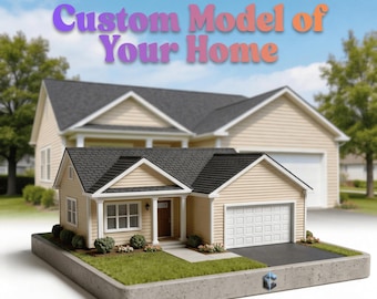 Custom 3D Printed Home Replica: Personalized Retirement Keepsake Miniature House