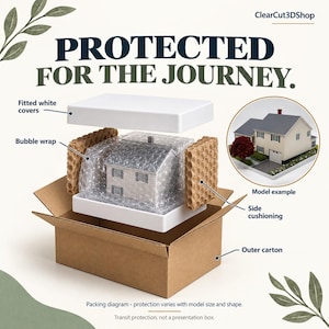 Custom House Model from Photo, 3D Printed House Replica, Personalized Family Home, Christmas or Retirement Gift for Parents image 17