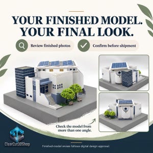 Custom House Model from Photo, 3D Printed House Replica, Personalized Family Home, Christmas or Retirement Gift for Parents image 16