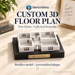 Custom 3D Floor Plan House Replica | Personalized Home Model Keepsake