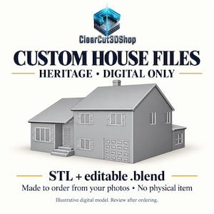 Custom House STL Model from Photos – Heritage Exterior 3D Print File (.blend Source)