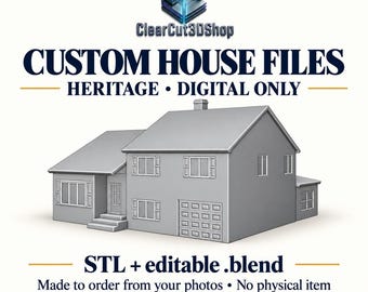 Custom House STL Model from Photos – Heritage Exterior 3D Print File (.blend Source)
