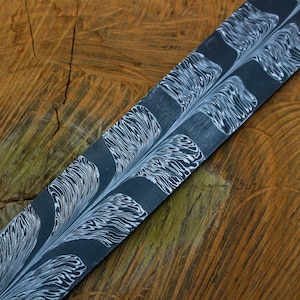 Handmade Forged Damascus Steel Feather Pattern Billet, Knife Making Kit, Blank Blades, Damascus Billets, Damascus Steel Knives USA