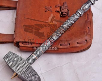 Personalisierter Damast Hammer | Handgeschmiedetes Schmiede- & Metallbearbeitungs-Werkzeug | Rustikaler handgemachter Hammer, Geschenk für ihn, Trauzeugen Geschenk