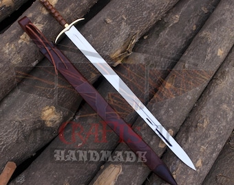 Premium-Qualität 5160 Federstahl Wikingerschwert, Fantasy-Schwerter, Mittelalterliche historische Schwerter, Trauzeugen Geschenk, Geschenk für Ihn, Weihnachtsgeschenk