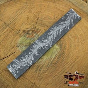 Palanca de acero de Damasco de 30 cm, hecha a mano, con patrón de serpiente avanzado, para la fabricación de cuchillos, hoja en blanco, palanquillas de Damasco, cuchillos de acero de Damasco