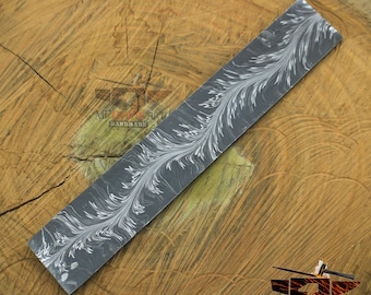 12" Handmade Damascus Steel Advanced Snake Pattern Billet, For Knife Making, Blank Blade, Damascus Billets, Damascus steel Knives