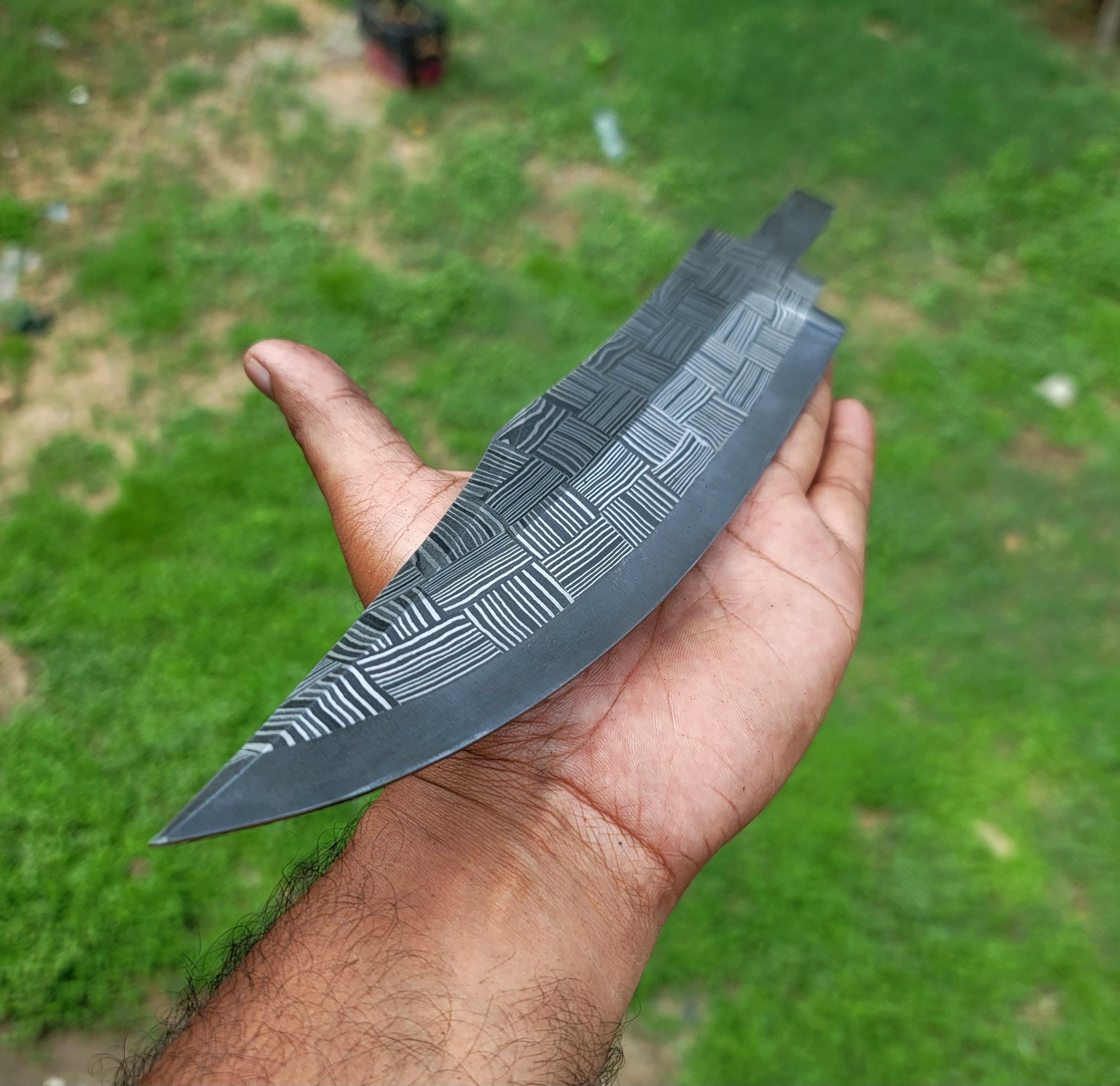 Handmade Damascus Steel Mosaic Pattern Blank Blade for Making Blade ...