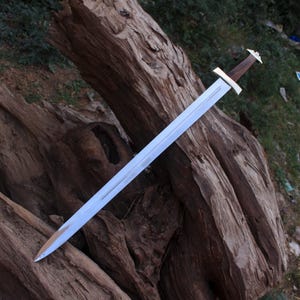 hand Forged 5160 spring steel Viking sword Outdoor Medieval sword, Perfect Father's Day Gift, groomsmen gift, gift for him, Christmas Gift