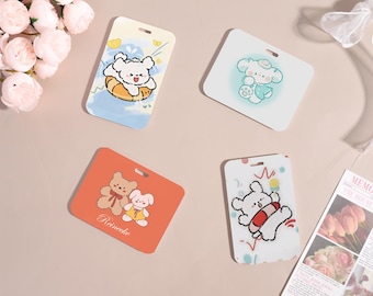 Super leuke cartoon harde houder, mooie ID-houder, ID-kaarthouder, cartoon dier kaarthouder, lanyard ID-badgehouder, badgehouder voor kaarten