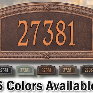 Large House Address Sign Plaque - Large Personalized Cast Arch Plaque - 1 Line - Custom House Number Sign - Aluminum Cast