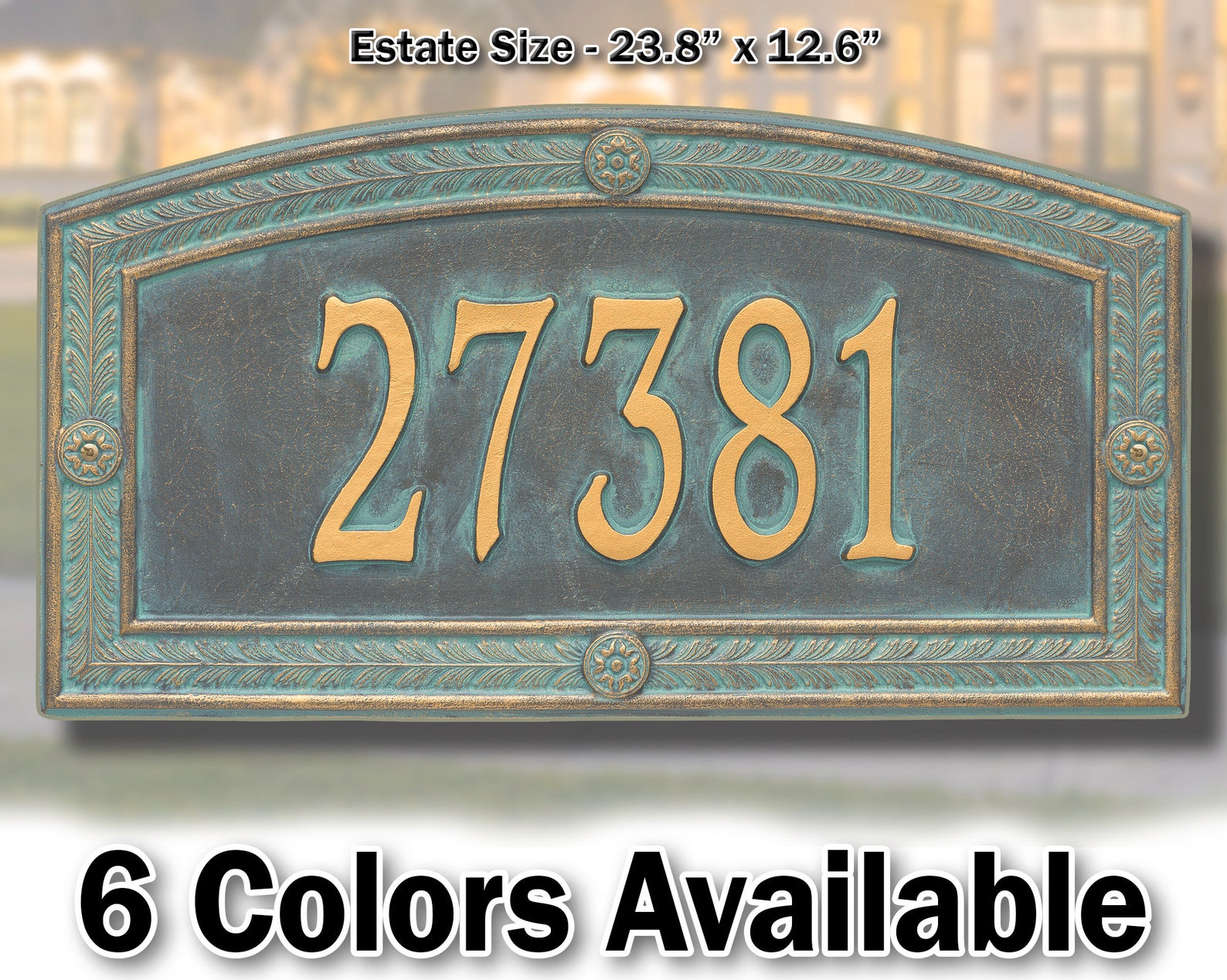 Large House Address Sign Plaque Large Personalized Cast Arch Etsy