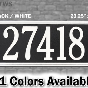 Wall Mounted Metal Address Plaque. Personalized Rectangle Plaque. Display Your Address Number in Large Numbers, Custom House Number Sign