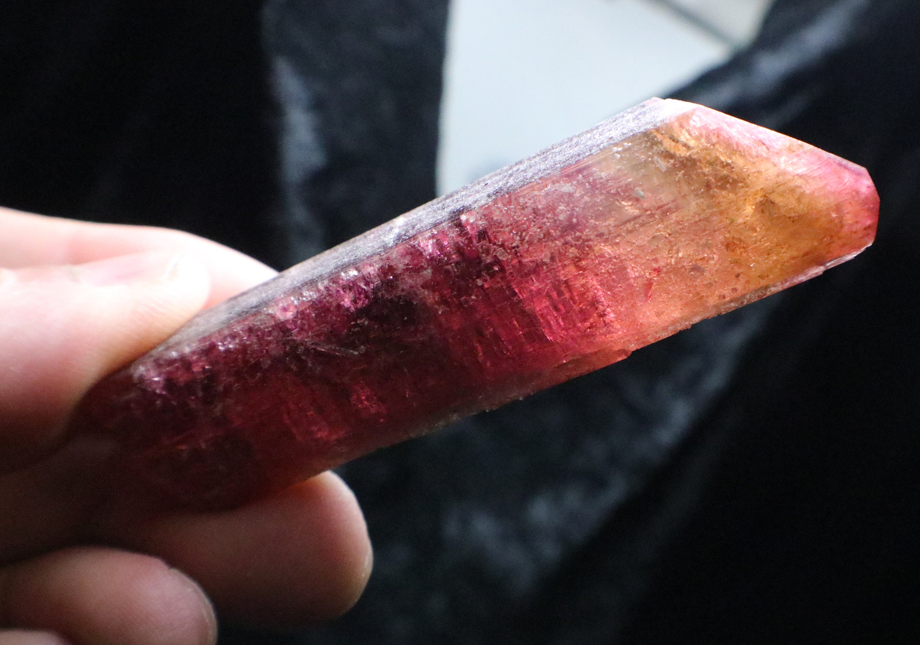 43 gram double terminated Russian Liddicoatite tourmaline crystal