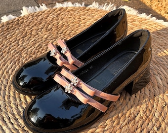 Black Mary Jane Shoes for Women | Cute Round Toe Flats | Handmade Leather Mary Janes | Soft Comfort Lolita Shoes| Gift for Her-Mary Janes