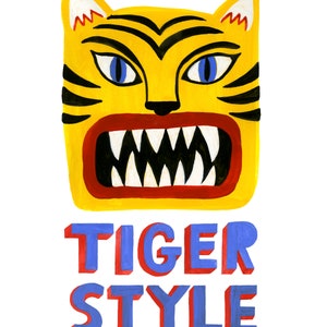 Art Print, Wall art,  Tiger Style by Colin Walsh