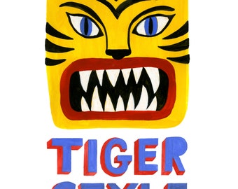 Art Print, Wall art,  Tiger Style by Colin Walsh