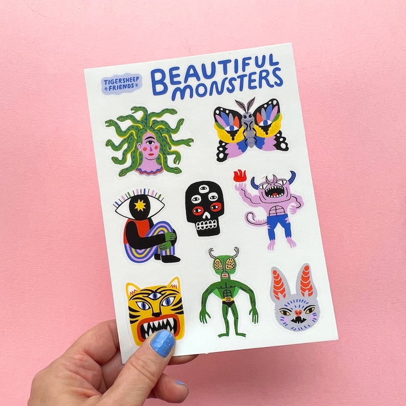 Beautiful Monsters Sticker sheet image 1