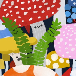 Art Print, Wall art, Shroomville by Colin Walsh image 3