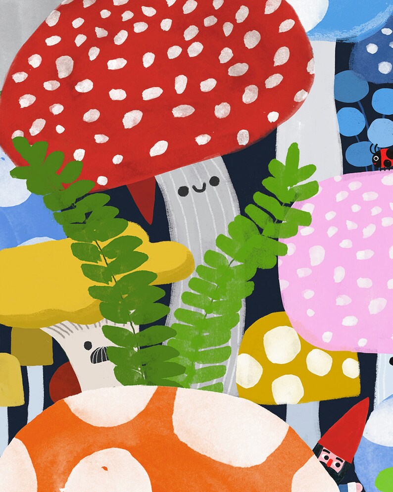 Art Print, Wall art, Shroomville by Colin Walsh image 3