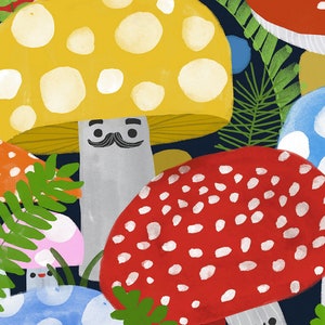Art Print, Wall art, Shroomville by Colin Walsh image 2