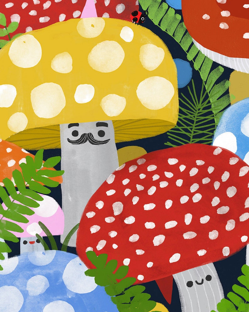 Art Print, Wall art, Shroomville by Colin Walsh image 2