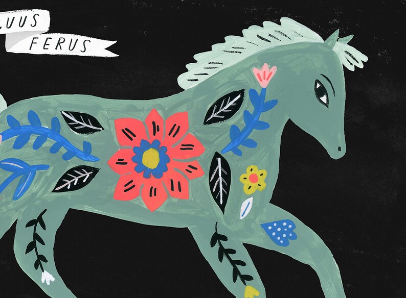 Art Print, Wall art, Horse, original art by Sarah Walsh image 2