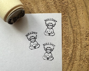 Sello de mierda. Sello de tinta de mierda de Toro Sentado. Sello de toro. Sello de libro.