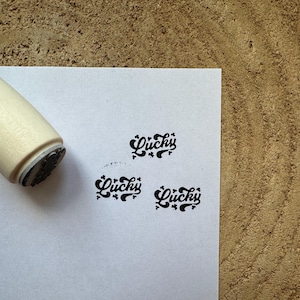 Tampon Lucky. Tampon à encre Chance. Tampon Luck. Tampon humour. Tampon pour livres