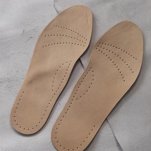 Cowhide Insoles Vegetable Tanned Leather Sweat-absorbent, Breathable, Odor-resistant, Thickened Insole Work Boots