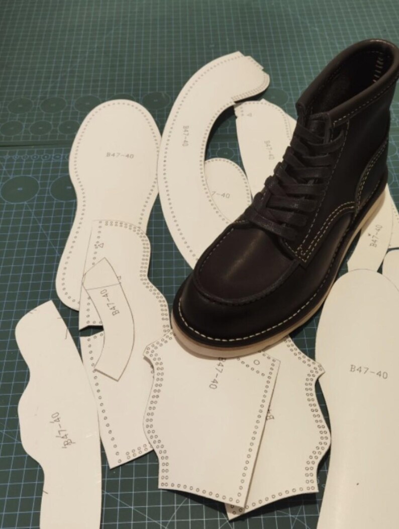 DIY Material Package Mid Work Boots First Layer Cowhide Genuine Leather ...