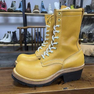 Handmade Goodyear Yellow Antelope Leather Boots Vibram Sole