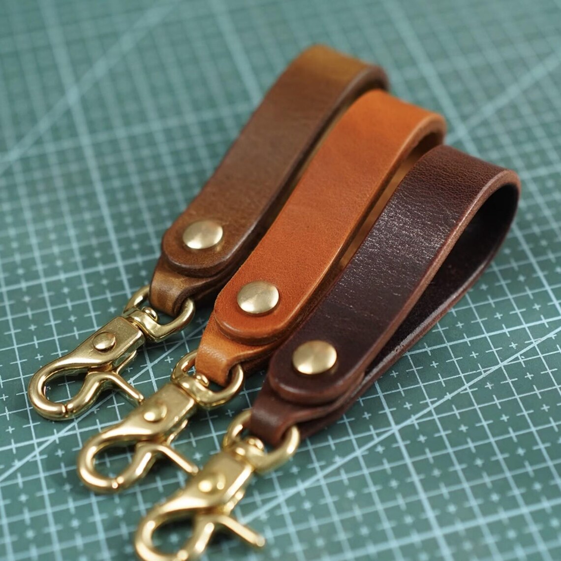 Leather Keychains Made From Recycled Leather Scraps - Etsy