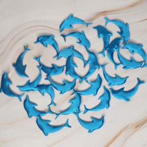 25 gepolsterte Delfin-Patch-Applikationen