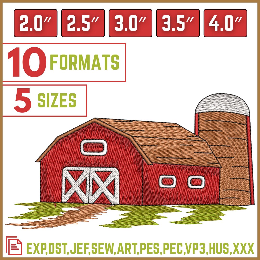 Embroidery Design Ranch Sorting Barn Embroidery Design | Farmhouse Machine Embroidery File | Instant ...