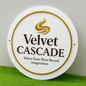 Benutzerdefinierte Acryl Business Logo Schild, rundes 3D Business Logo, Salon Logo Schild, Office Front Wanddekoration, stilvolles Logo Schild für Unternehmen