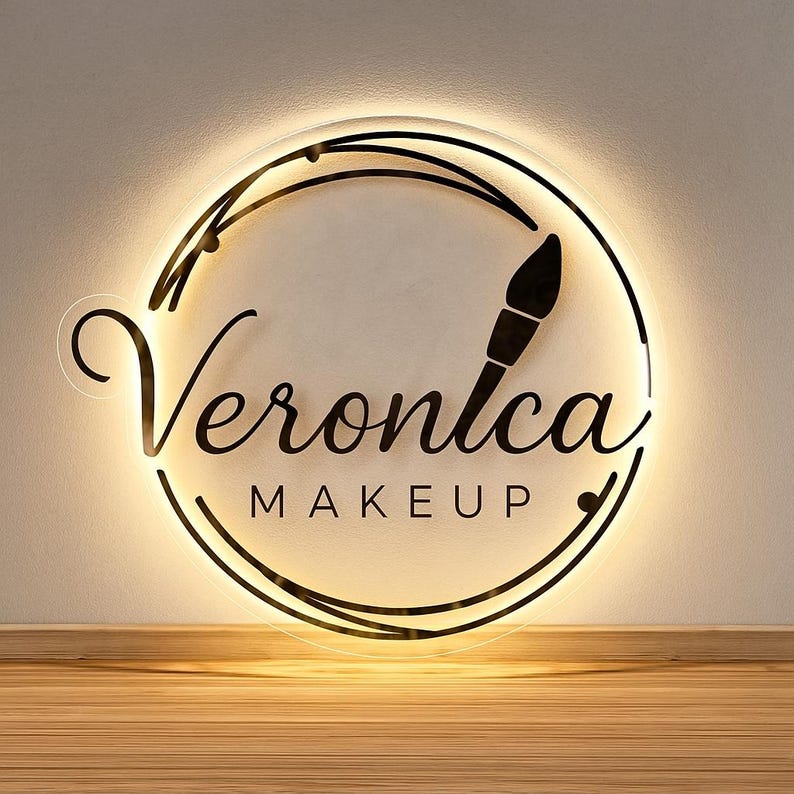 Custom Acrylic Business Logo Sign: Backlit Office Decor - Etsy