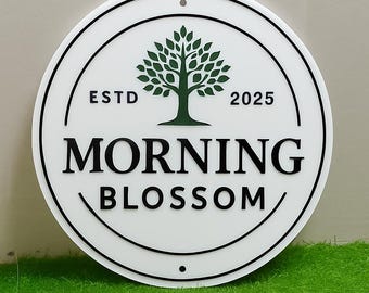 3D LED Acrylic Business Logo Sign: Backlit Salon & Spa Wall Decor
