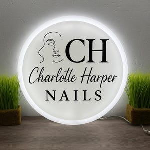 Acrylic Business Sign, Backlit Company Logo, LED Backlit Sign Logo,  Business Acrylic Sign, Round Acrylic Sign, Sign,Custom Backlit