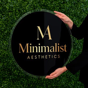 Custom Acrylic Business Logo | 3D Round Business Sign | Office Storefront | FREE SHIPPING  | Salon Sign | Salon Décor |  Wall Sign