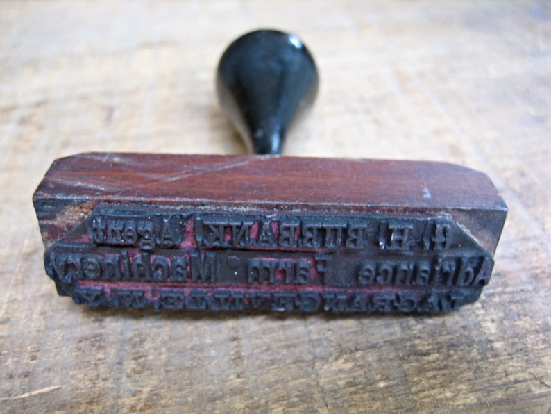 Vintage Office Rubber Stamps Etsy