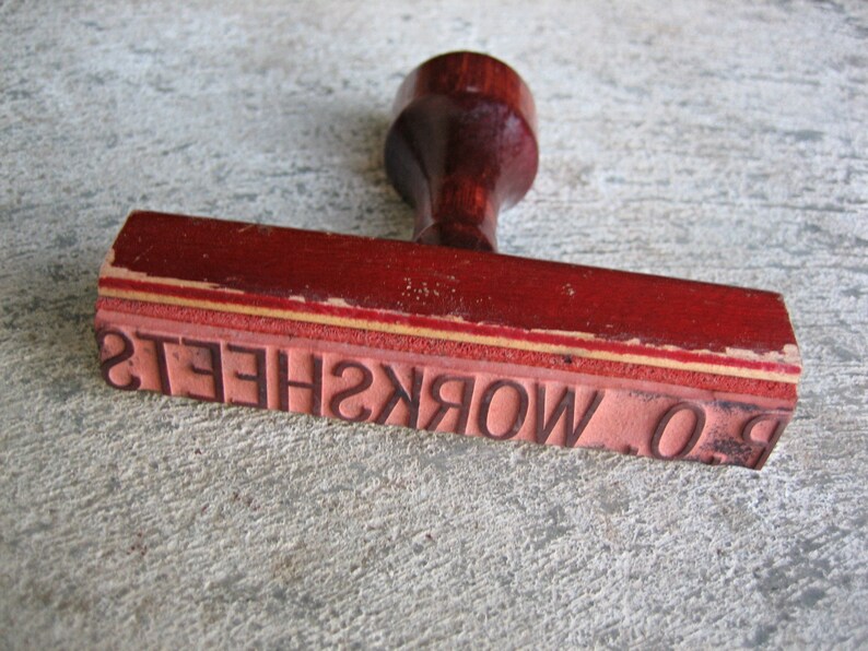 Vintage Office Rubber Stamps Etsy