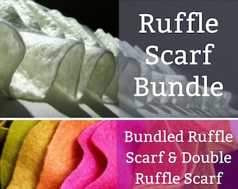 Vilten pdf-tutorials. Gebundelde sjaal met ruches en dubbele sjaal met ruches