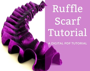 PDF Vilten Tutorial. Ruffle Sjaal (Beginner)