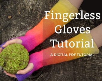 PDF-vilten-tutorial. Gevilte vingerloze handschoenen (beginner)