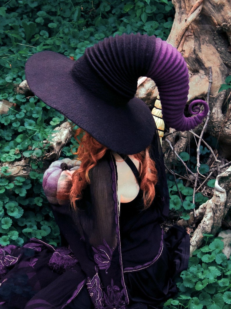 Fantasy Costume Hat. Dark Jinx Witch Hat. Wizard | Etsy